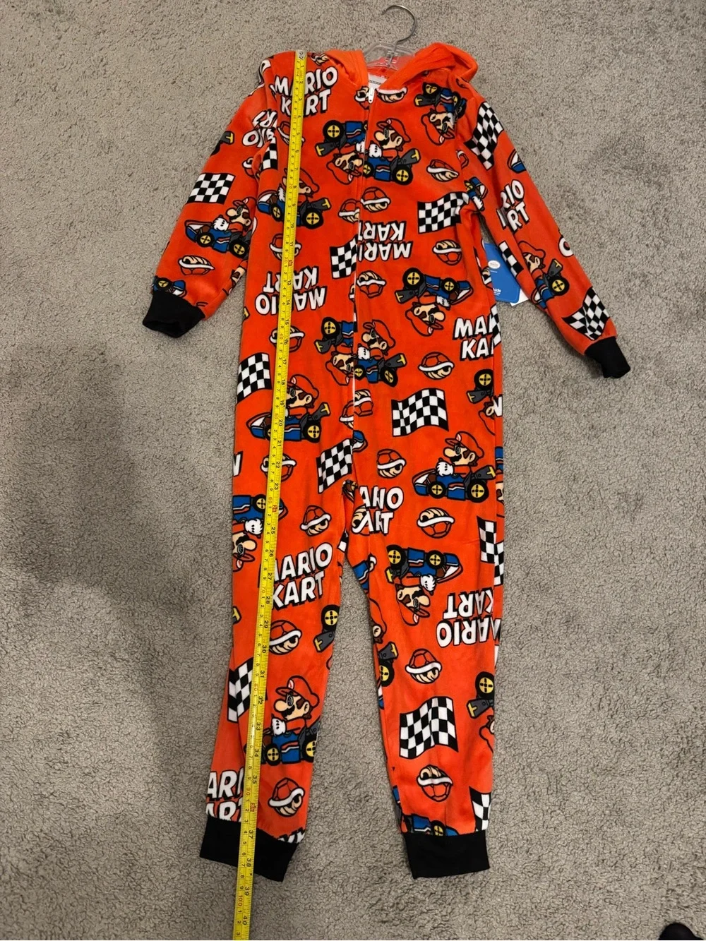 Super Mario Boys Hooded suit pajamas Size XS 4/5